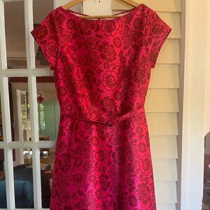 eShakti hot pink floral dress with pockets